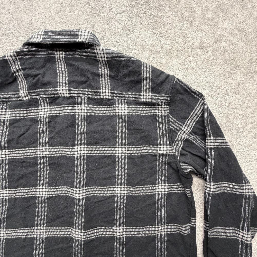 American Eagle‎ Shirt Mens XL Black Plaid Flannel Button Front Casual Pockets - Picture 10 of 12